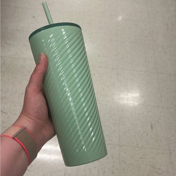 Starbucks Mint Green Swirl Textured Stainless Steel Tumbler - Picture 2 of 4